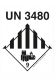 Etikett 9A för Litiumbatterier. UN 3480
